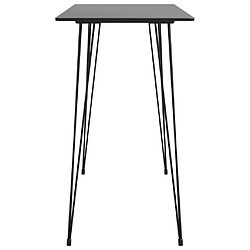 Avis vidaXL Ensemble de bar 5 pcs Noir et gris