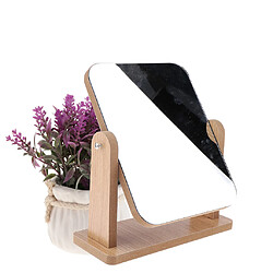 Style de miroir cosmétique de cadre de chambre à coucher en bois de cadre de miroir de vanité de maquillage de partie supérieure du comptoir pliable