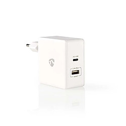 Acheter NEDIS Chargeur 3.0 45W rapide PD3.0 45W 1x 2.4 A / 1x 3.0 A 2 X USB-A / USB-C™ 57 W Sélection Automatique de la Tension