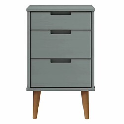 Acheter Maison Chic Table de chevet,Table de nuit,Table d'appoint pour salon MOLDE Gris 40x35x65 cm Bois de pin massif -MN17118