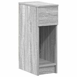 vidaXL Table de chevet avec tiroir sonoma gris 20x36x60 cm