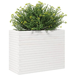 Avis vidaXL Jardinière blanc 90x40x68,5 cm bois de pin massif