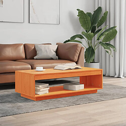 Avis Maison Chic Table basse pour salon | Table à café cire marron 110x50x33,5 cm bois massif de pin -GKD53796