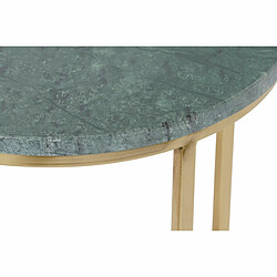 Jeu de 2 tables DKD Home Decor Vert Doré Aluminium Marbre 46 x 46 x 58 cm