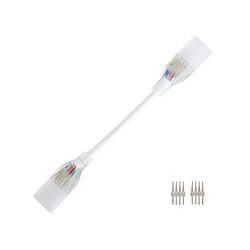 Ledkia Câble Connecteur Gaine Néon LED Flexible Dimmable 11W/m 220V AC 60 LED/m Semi-circulaire 180° RGB IP67 sur Mesure Coupe Tous les Blanc