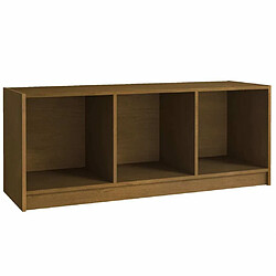 Maison Chic Meuble TV scandinave - Banc TV pour salon Marron miel 104x33x41 cm Bois de pin massif -MN49640