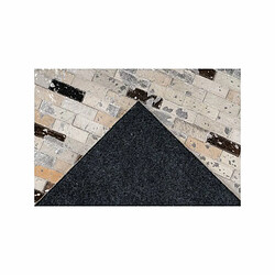 Avis Paris Prix Tapis Fait Main en Cuir Lavin VII Noir & Multicolore 120 x 170 cm