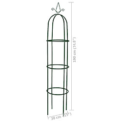 Acheter vidaXL Arche de jardin en forme de tour 2 pcs