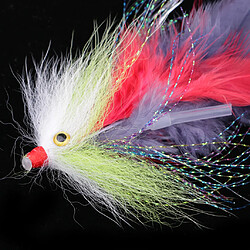 Avis truite saumon steelhead pêche à la mouche streamer vole eau salée rouge avec tube