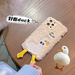 GUPBOO Étui pour iPhone13 Coque de téléphone portable mignon canard brodé pour femme