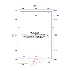 Chambre Froide Positive & Groupe Positif - Hauteur 2200 mm - Combisteel