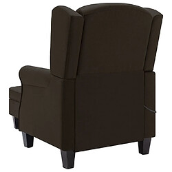 Acheter vidaXL Fauteuil de massage avec repose-pied Marron foncé Tissu