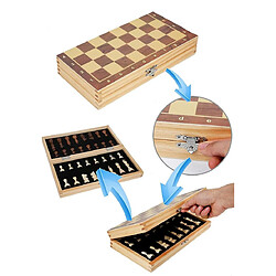 Universal Le jeu d'échecs en bois avec 34 pièces est réglé avec une grande planche magnétique pliée avec 34 pièces stockées à l'intérieur. Le jeu d'échecs de voyage portable est réglé pour les enfants. pas cher