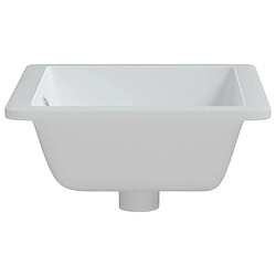 Acheter vidaXL Évier salle de bain blanc 46,5x35x18 cm rectangulaire céramique