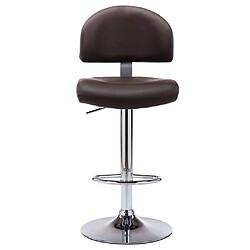 Avis vidaXL Tabourets de bar lot de 2 marron similicuir