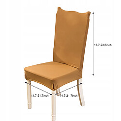 CJC Housse de chaise élastique 4 pièces Jaune