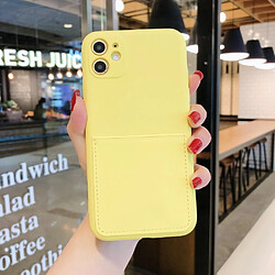 Coque en silicone souple avec porte-carte jaune pour votre Apple iPhone 11 6.1 pouces