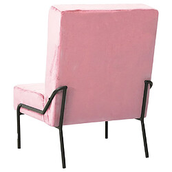 Avis vidaXL Chaise de relaxation 65x79x87 cm Rose Velours