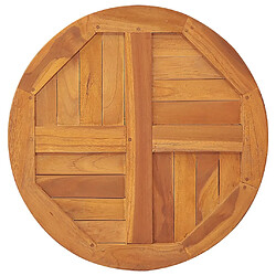 Avis vidaXL Dessus de table Bois de teck solide Rond 2,5 cm 90 cm