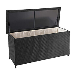 Decoshop26 Coffre de rangement pour jardin en polyrotin noir 63x135x52cm 320l 04_0002575