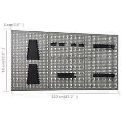 Avis vidaXL Établi avec 3 panneaux muraux