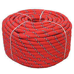 vidaXL Corde de bateau Polypropylène 18 mm 50 m Rouge