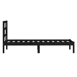 Acheter vidaXL Cadre de lit sans matelas noir bois massif