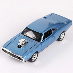 Universal 1/32 Dodge Charger Moulé sous pression Alliage Modèle de voiture Rapid Anger Métal Modèle de voiture US Muscle Car avec Musique Éclairage Jouet Cadeau Garçon | Moulé sous pression Voiture(Bleu)