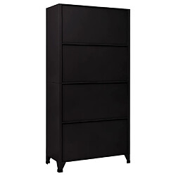 Avis vidaXL Armoire à casiers Noir 90x45x180 cm Acier