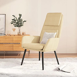 vidaXL Chaise de relaxation Crème Tissu