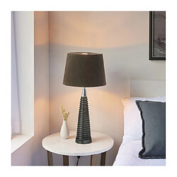 Endon Lampe de table Naia Aluminium,acier,verre Plaque de nickel brillant,velours moka,verre à Bois 5 ampoules 65cm