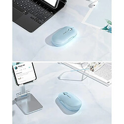 Universal Souris Bluetooth - Souris sans fil à deux modes (Bluetooth 4.0 + USB) - Bleu bébé