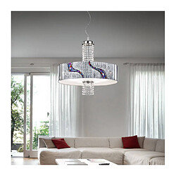 Avis Luminaire Center Suspension moderne EMOZIONE chrome 6 ampoules