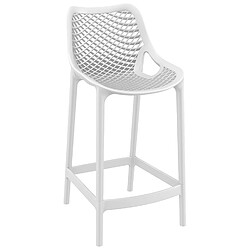 Alterego Tabouret snack mi-hauteur 'BROZER MINI' blanc