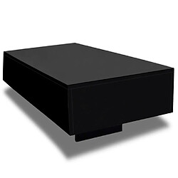 ComfortXL Table Basse Haute Brillance Noir