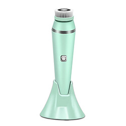 Chrono Brosse Visage Nettoyante,4 en 1 Brosse Nettoyante Visage Électrique, 5 Modes de Vitesse,Rotatif Brosse Faciale Rechargeable, idéal pour nettoyer visage, Huiles, exfoliant,Vert