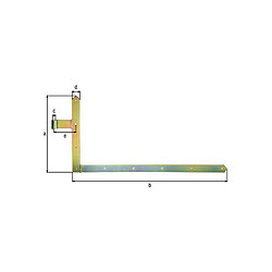 GAH Charnière d'angle de porte 400x80016 mm