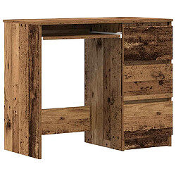 vidaXL Bureau vieux bois 90x45x76 cm bois d'ingénierie