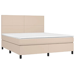 Avis Sommier à lattes LED,Cadre à lattes de lit avec matelas pour Adulte Cappuccino 160x200 cm -MN27032