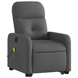 Avis Maison Chic Fauteuil Relax pour salon, Fauteuil inclinable de massage électrique Gris foncé Tissu -GKD10879