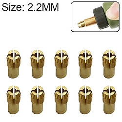 Wewoo 11 PCS Écrou de serrage en cuivre à trois griffes pour raccords broyeur électrique diameter Diamètre d'alésage: 2.2mm