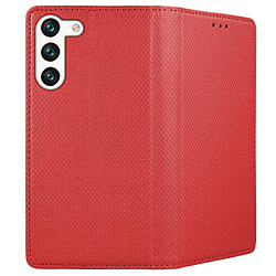 Acheter Htdmobiles Housse pour Samsung Galaxy S24 Plus 5G - etui coque pochette portefeuille + verre trempe - ROUGE MAGNET