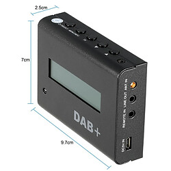 Wewoo Voiture Numérique DAB / DAB + Récepteur LCD Affichage FM Tuner Box avec Télécommande (Noir) pas cher