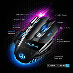 Avis Souris Gamer LED Optique 5500 DPI VicTsing Zelotes Souris de Jeu 7 Boutons Souris Gaming Filaire Profesionnel Gaming Mouse USB de Ha