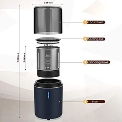 Universal Moulins à café rechargeables Moulins à café électriques Moulin à café à lame USB C pour épices de café Noix pas cher