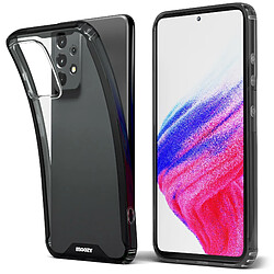 Moozy Xframe Coque antichoc pour Samsung A53 5G – Coque transparente à bord noir, coque hybride double couleur transparente avec bord en TPU absorbant les chocs