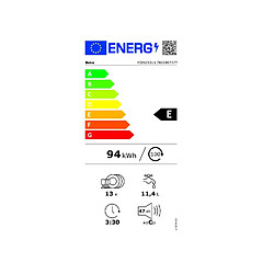 Lave-vaisselle 60cm 13 couverts 47db tout intégrable - pdin25311 - BEKO