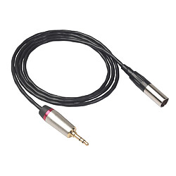 Câble de connecteur audio de microphone de cordon de câble de mâle de 3.5mm à XLR mâle 2m