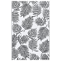 vidaXL Tapis d'extérieur Blanc et noir 120x180 cm PP