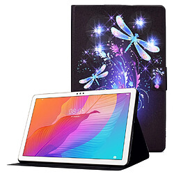 Etui en PU libellule pour votre Huawei MatePad T 10 9.7 pouces/T 10S 10.1 pouces/Enjoy Tablet 2 10.1 pouces/Honor Pad X6 9.7 pouces/6 10.1 pouces